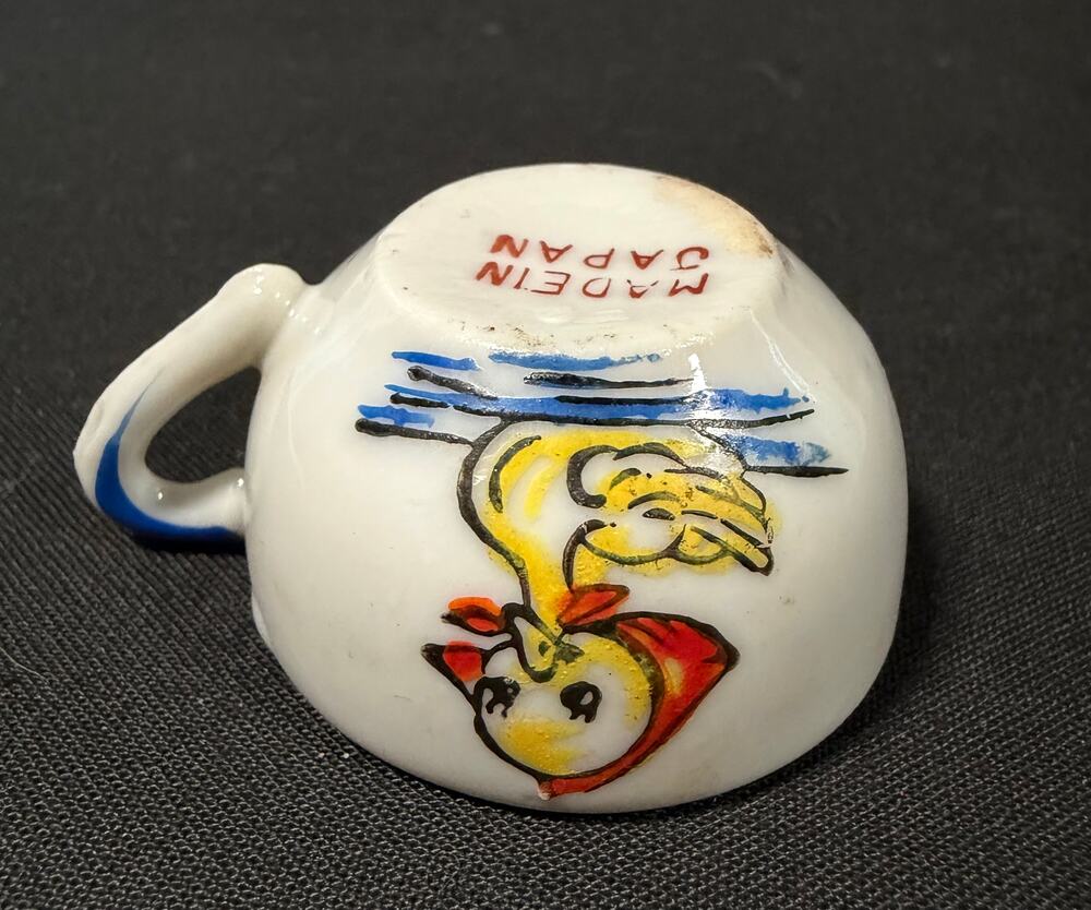 Vintage Miniature Duck Cup Hand Painted Made in Japan Rare Unusual Mid Century